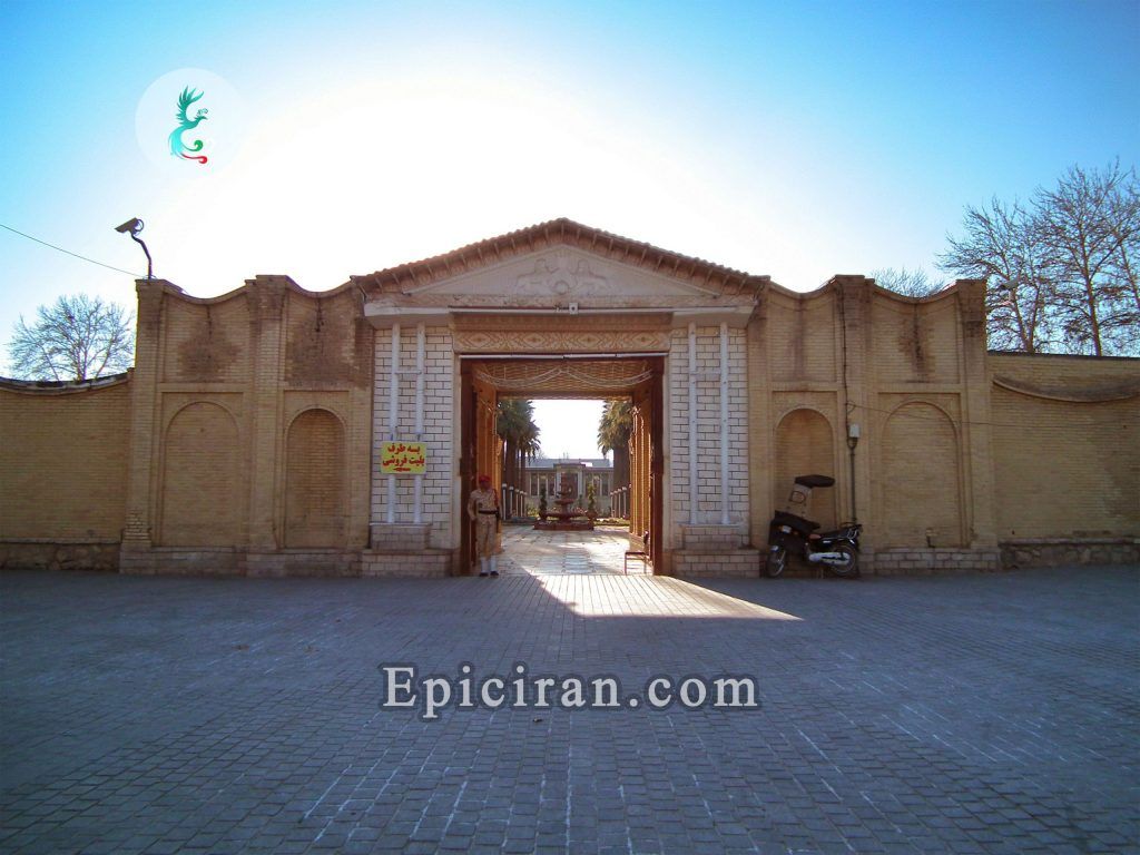 the main gate of afif abad garden in shiraz iran