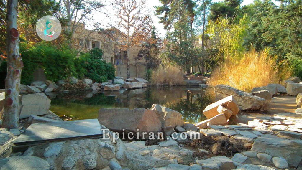 small pond in eram garden in shiraz