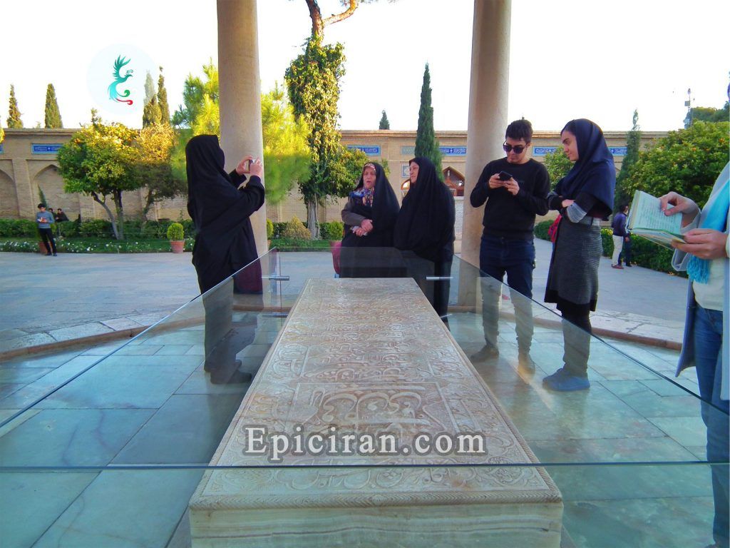 Tombstone of hafez in shiraz iran