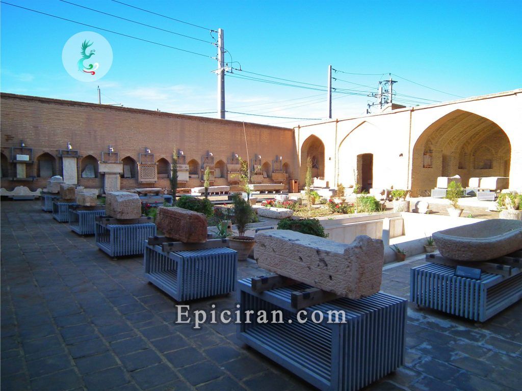 a yard full of tombstones in Haft Tanan Museum in shiraz