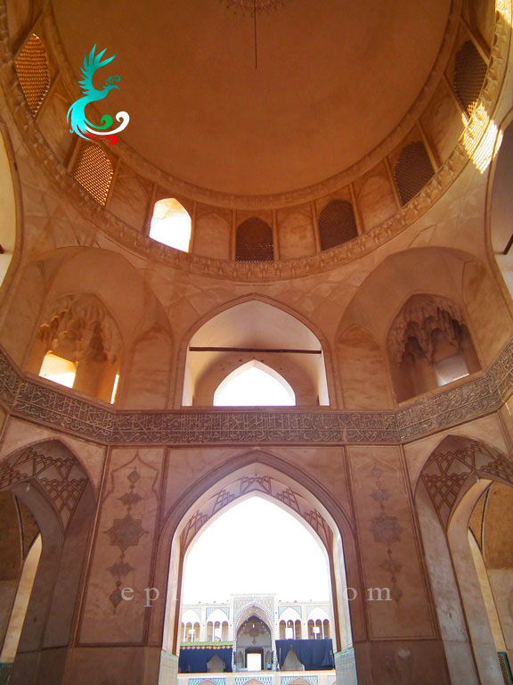 inside of the agha bozorg mosque