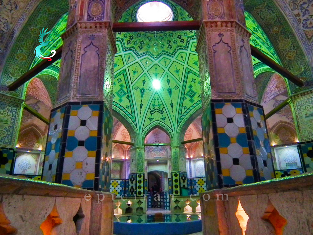 green light in a room of sulatan amir ahmad bathhouse