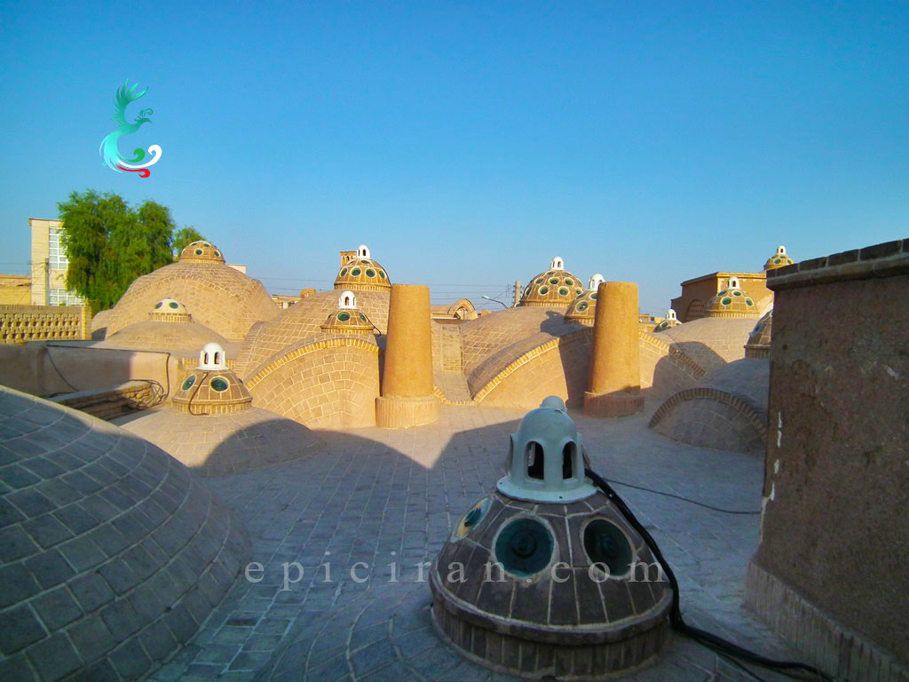 the roof of sultan amir ahmad bathhouse in kashan