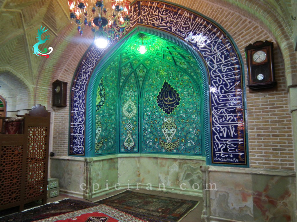 mihrab of aliqapu mosque in ardabil