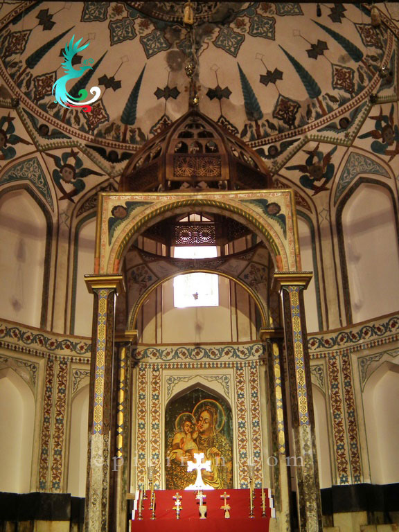 inside decorations of Saint Stepanos Monastery in iran