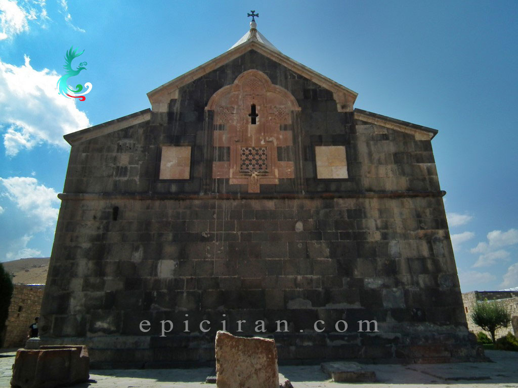 old black wall of Saint Thaddeus Monastery