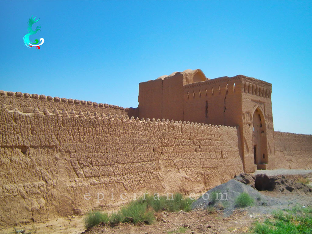 main gate of mehrpadin castle in mehriz