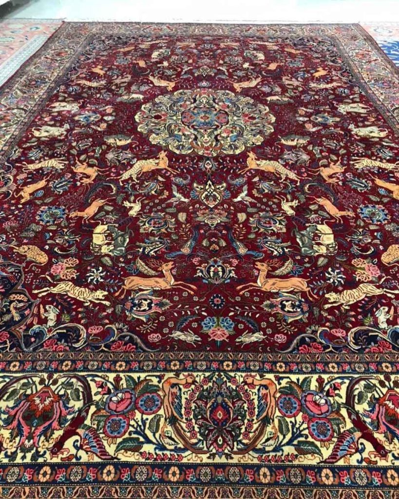 animals symbols, signs and motifs on persian carpet