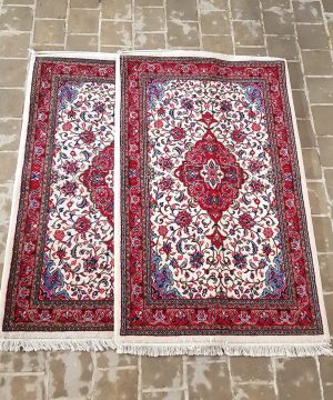 1.5×1 Red and White Persian Arak Rug
