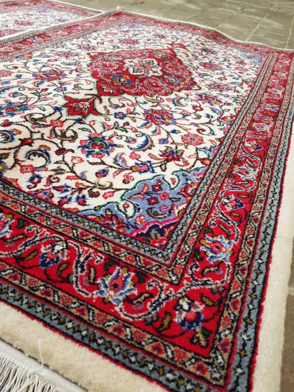 Red and white persian arak rug