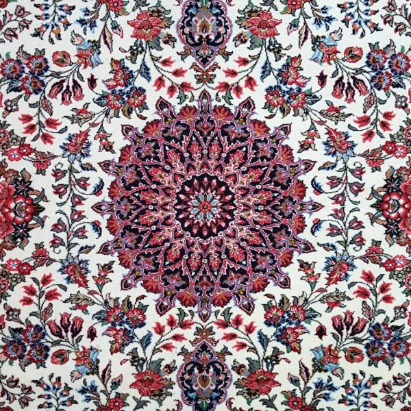 the middle view of persian area rug from arak